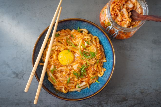 Kimchi udon noedels